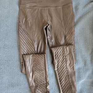 Spanx faux moto leggings